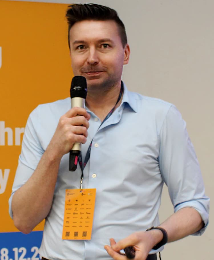 Matt Motyl speaking at HumanTech Summit 2024